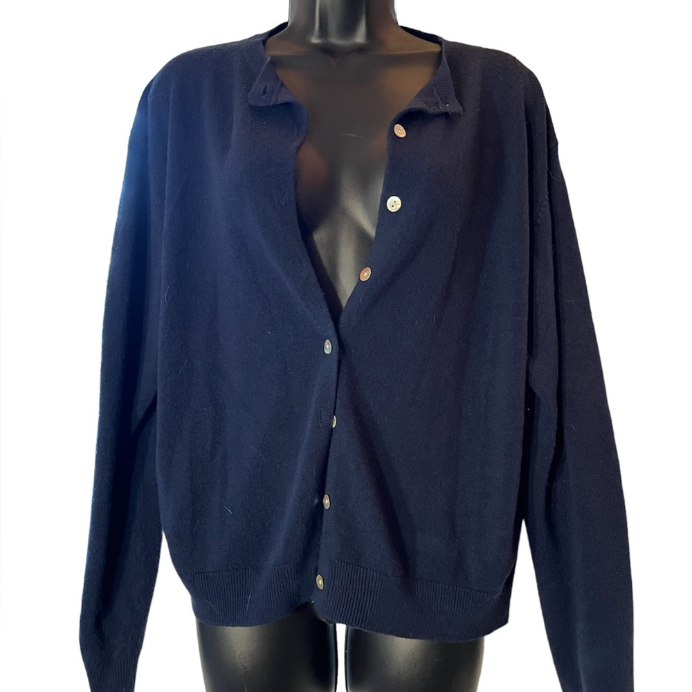 Women's NY & CO Button Up Navy Blue Cardigan Size XL